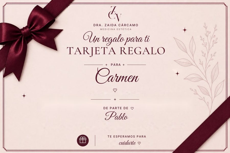 Tarjeta regalo de la Dra. Zaida Cárcamo, diseño clásico